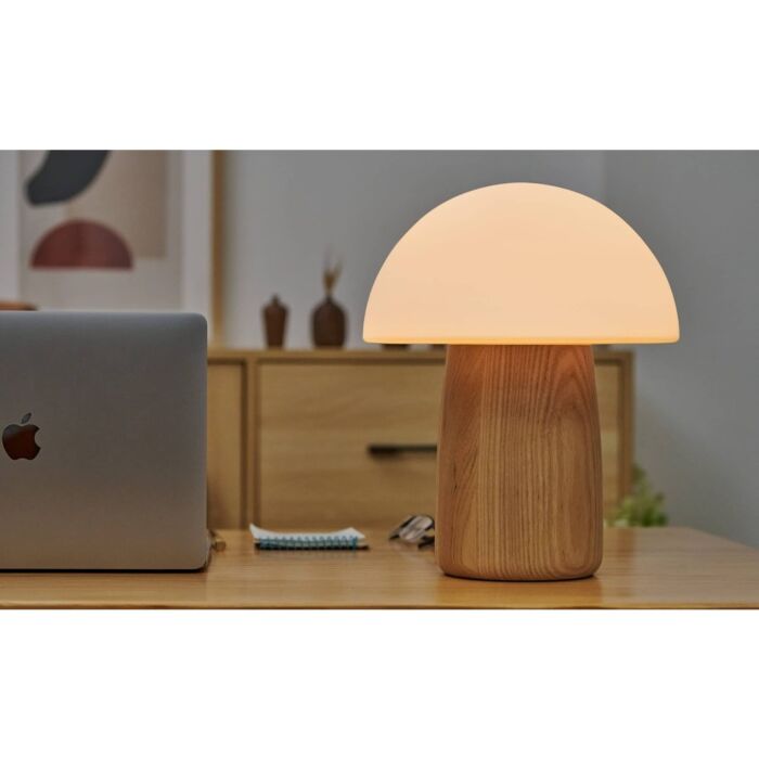 Gingko Alice Mushroom Lamp - White Ash - Large